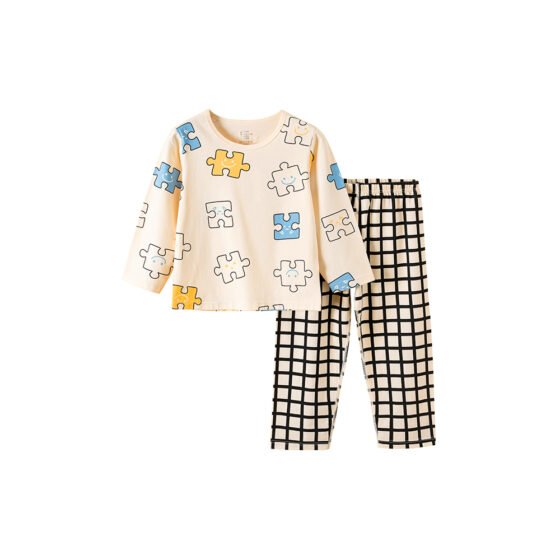 Wholesale Kids Cotton Pajama Set H1078 | Custom Kids Sleepwear OEM Nuohua