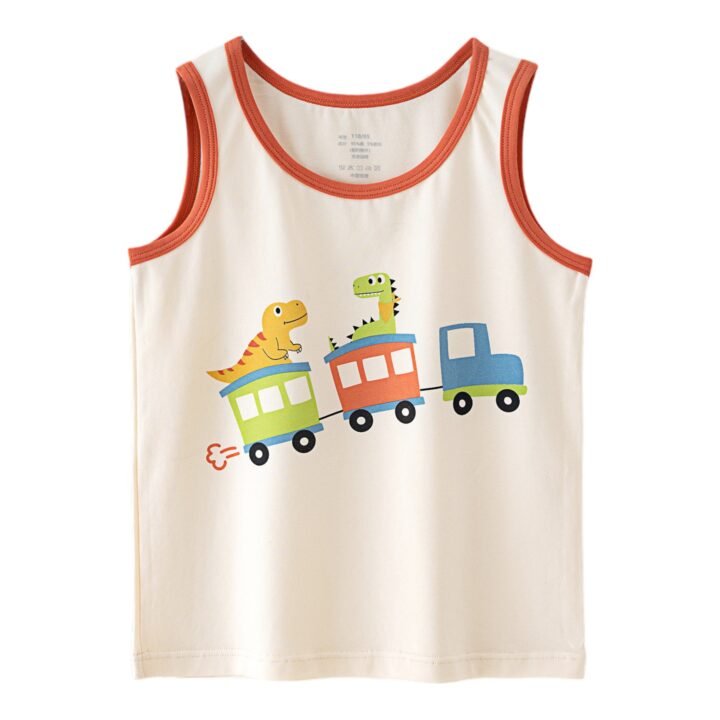 Wholesale Boys Cotton Tank Tops H1101 | Custom Kids Sleepwear OEM Nuohua