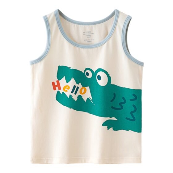 Wholesale Boys Cotton Tank Tops H1101 | Custom Kids Sleepwear OEM Nuohua