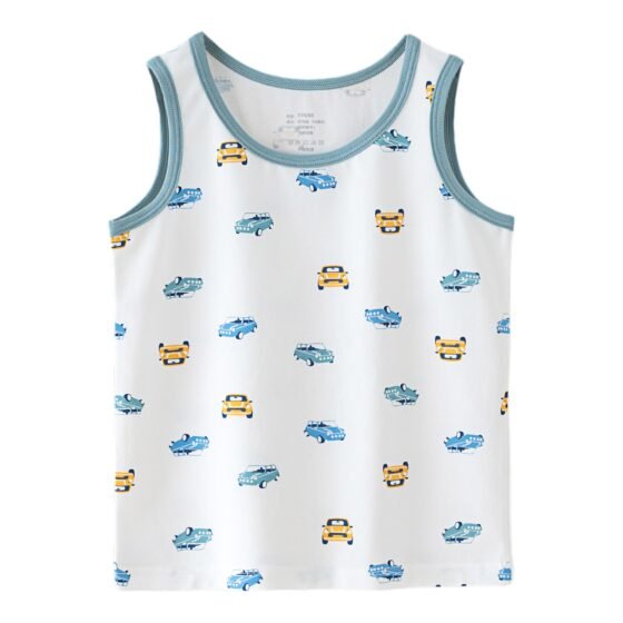 Wholesale Boys Cotton Tank Tops H1101 | Custom Kids Sleepwear OEM Nuohua