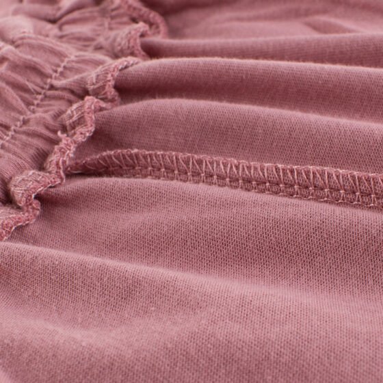 Girls paperbag elastic waistband drawstring detail