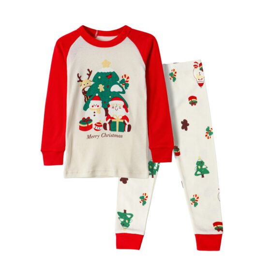 Wholesale kids christmas pajama set piece sleepwear happy