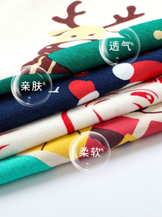 Wholesale kids christmas pajama set piece sleepwear 04