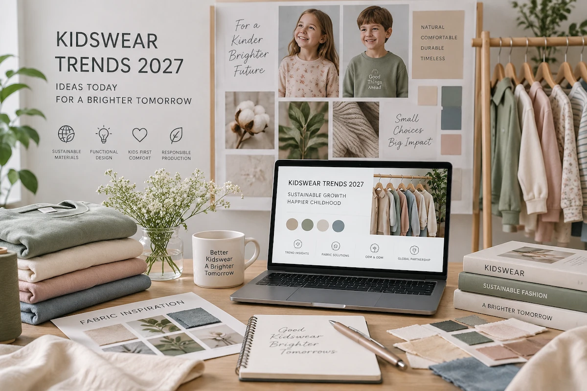 Handfeel and bulk feasibility check for 2027 kidswear fabric