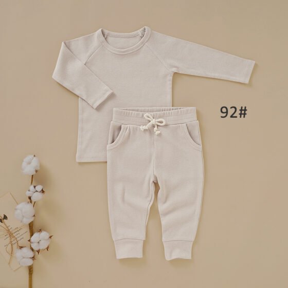 Oatmeal baby organic cotton clothing set