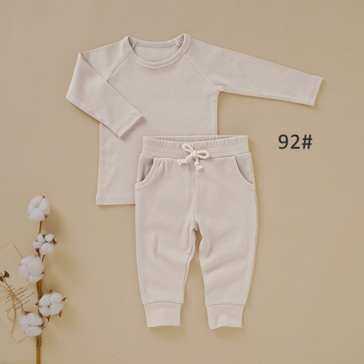 Oatmeal baby organic cotton clothing set