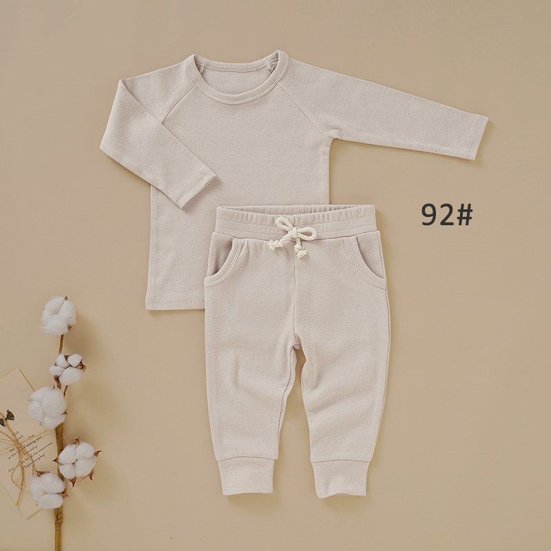 Oatmeal baby organic cotton clothing set