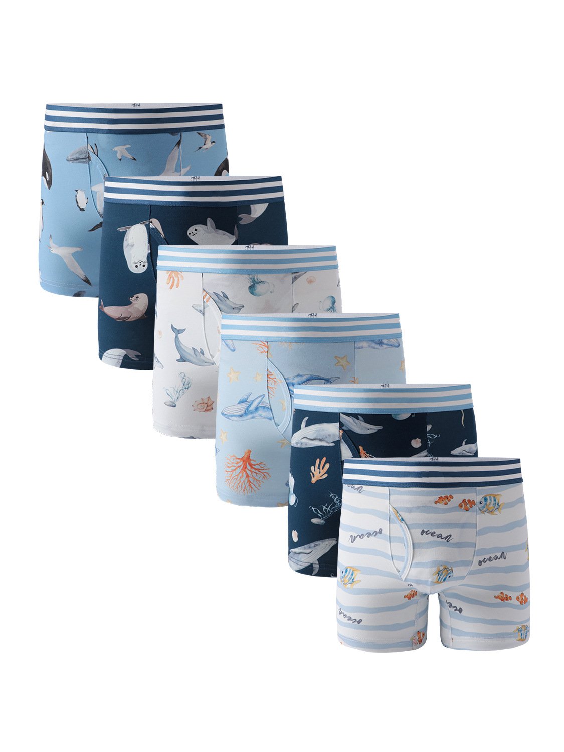 Wholesale boys cotton boxer briefs H1706 front view