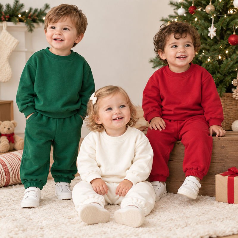 Wholesale kids french terry christmas sweatshirt 02