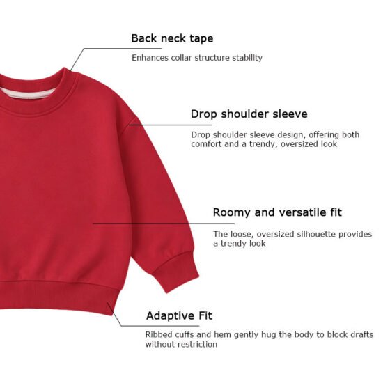 Wholesale kids french terry christmas sweatshirt 03