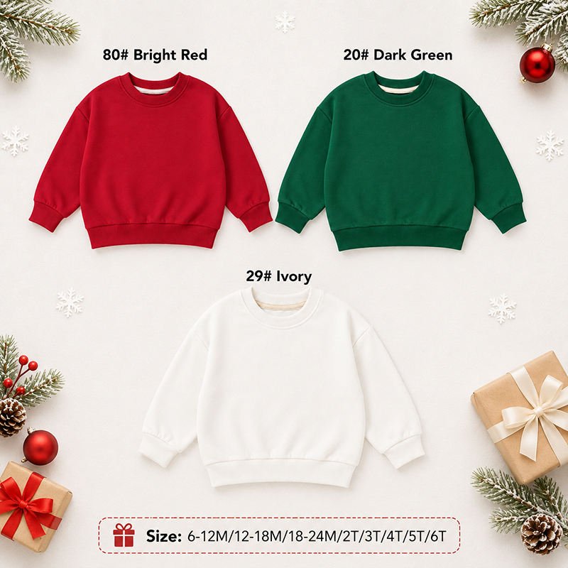 Wholesale kids french terry christmas sweatshirt 04