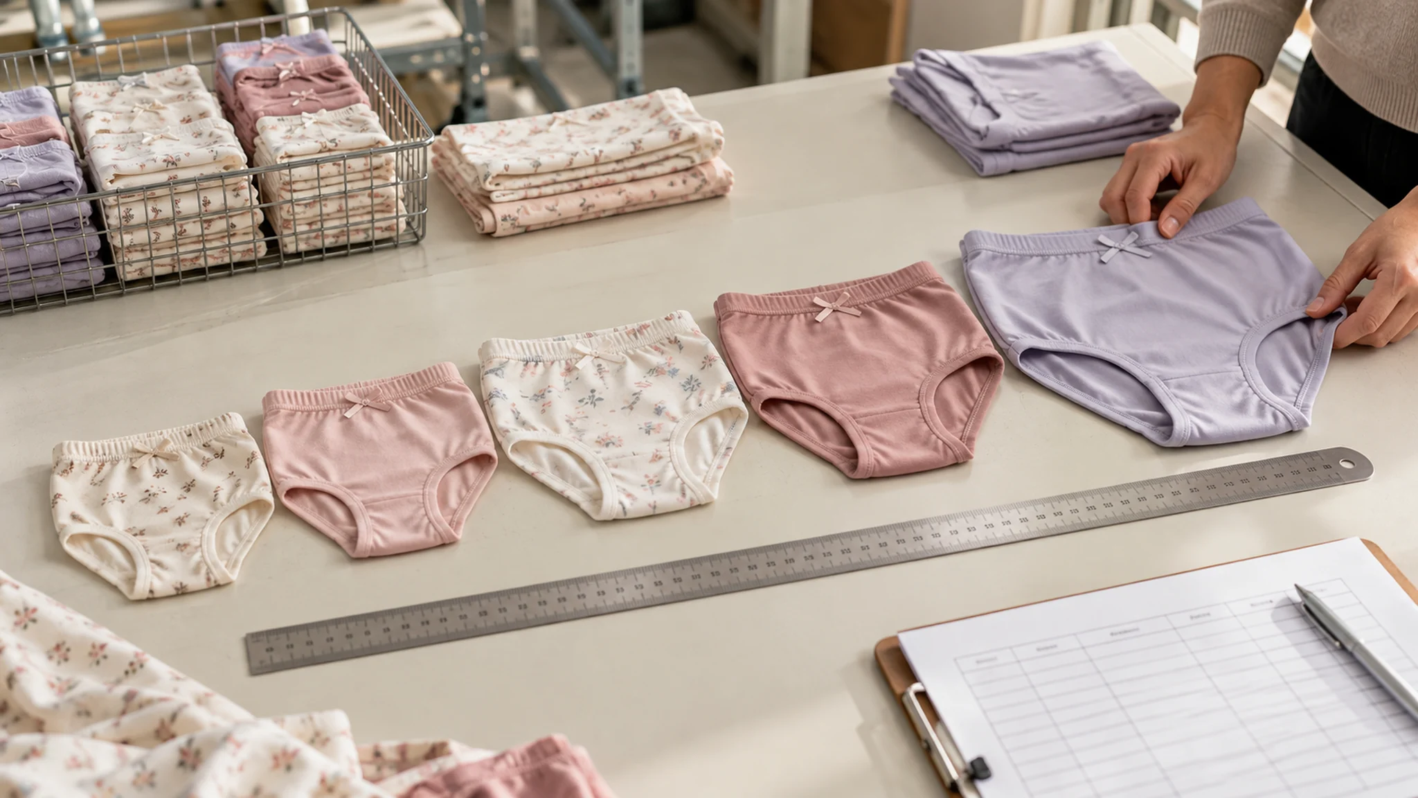 Size-run production measurement station | kidswear sourcing and manufacturing
