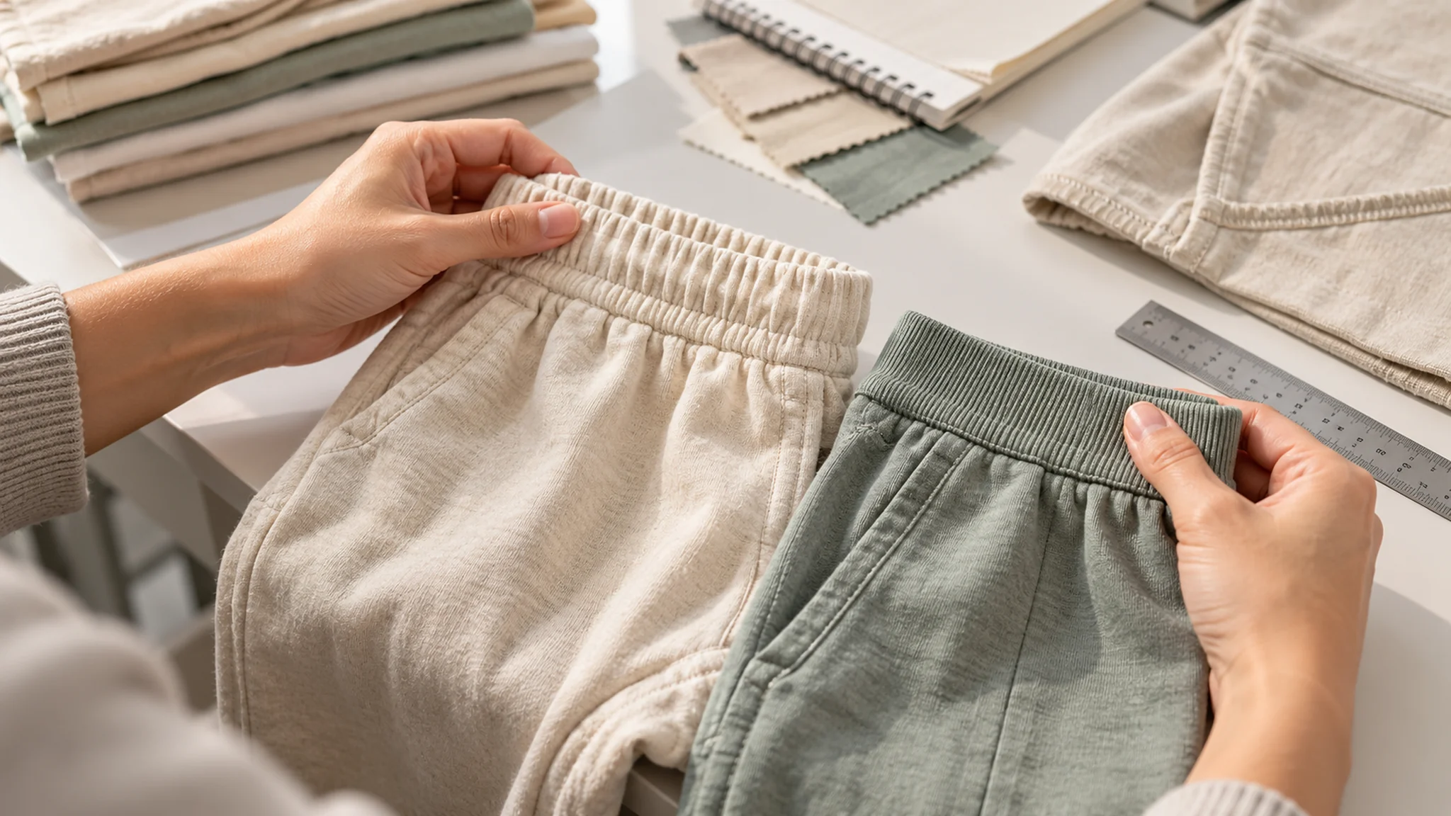 Quality variance of elastic and seam samples | kidswear sourcing and manufacturing