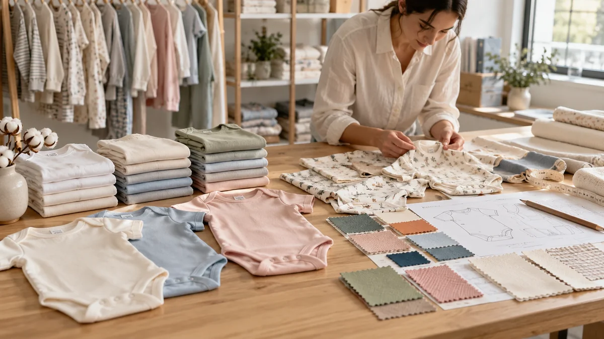 Ready-stock baby clothing compared with custom OEM development samples