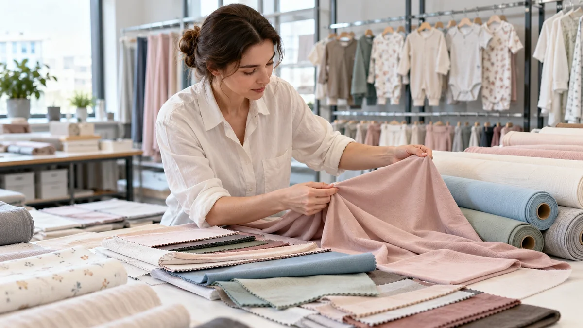 Rolls of viscose made from bamboo fabric for baby apparel manufacturing